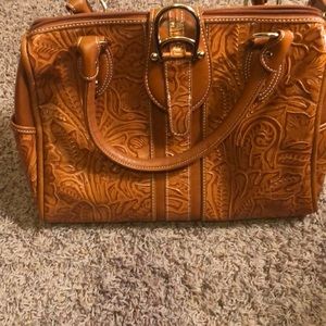 Madi Claire Brown Tooled Leather Purse